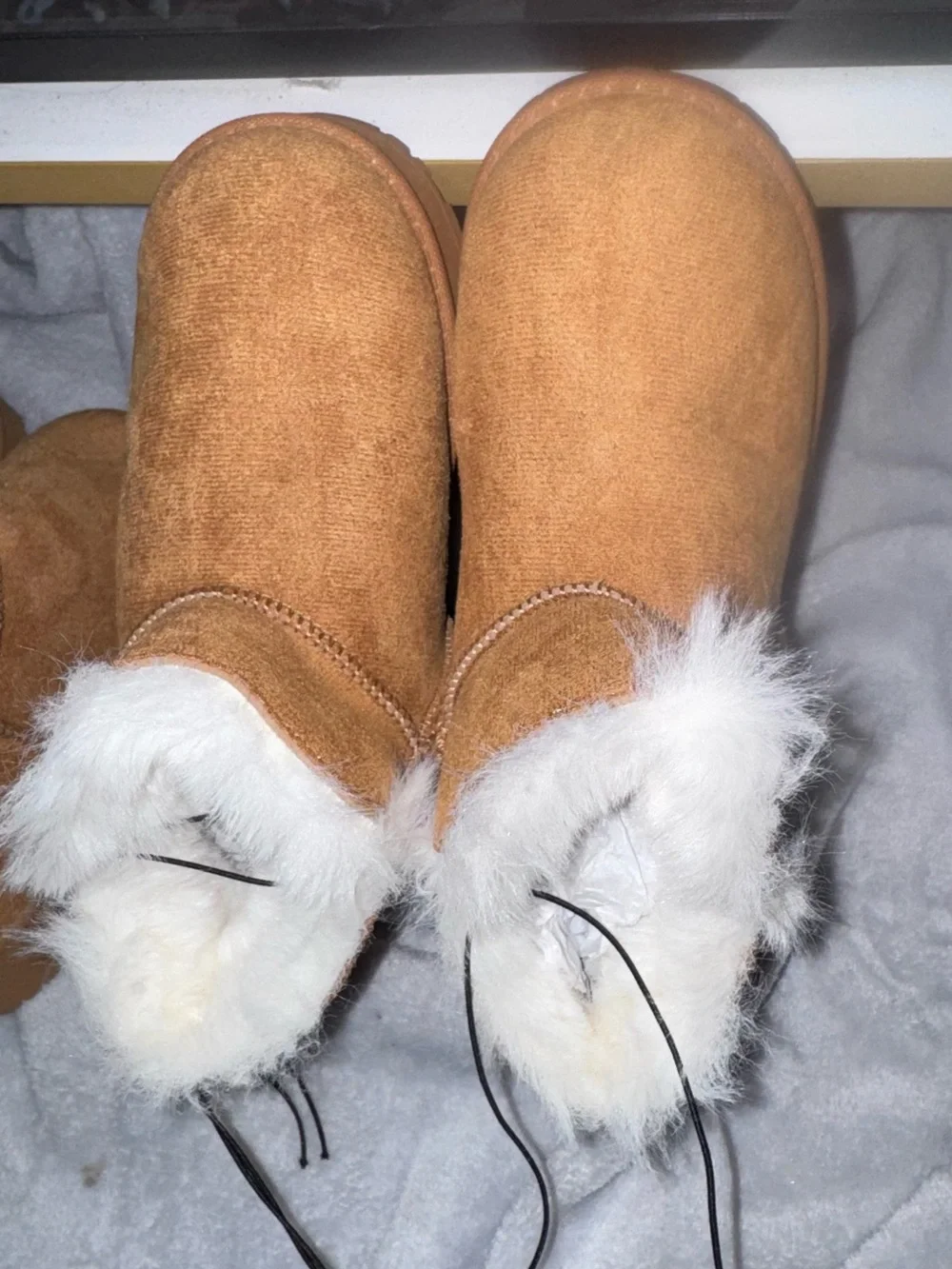 Pop Girls shearling-style boots for girls; sizes available: 11, 12, and 4.